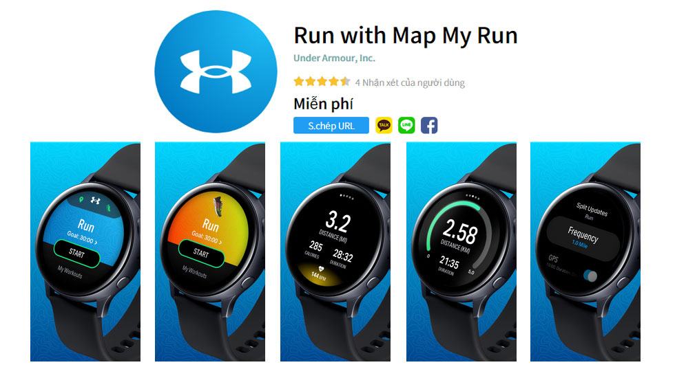 App Galaxy Watch - Run with Map My Run