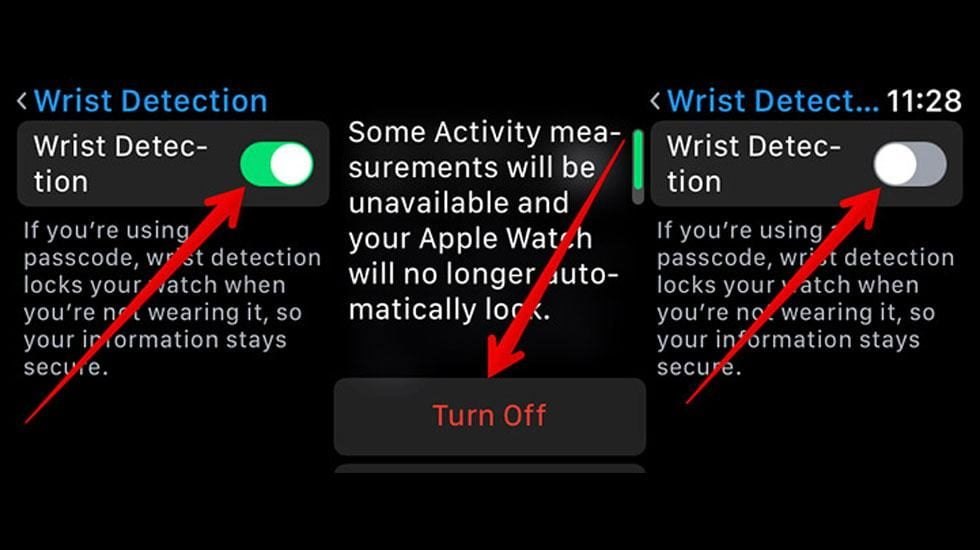 Turn Off Wrist Detection Lỗi Apple Watch