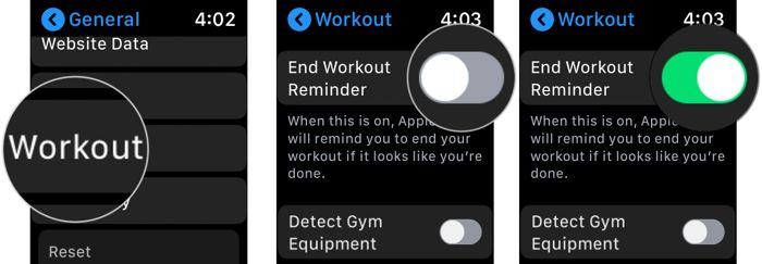 Workout trên Apple Watch