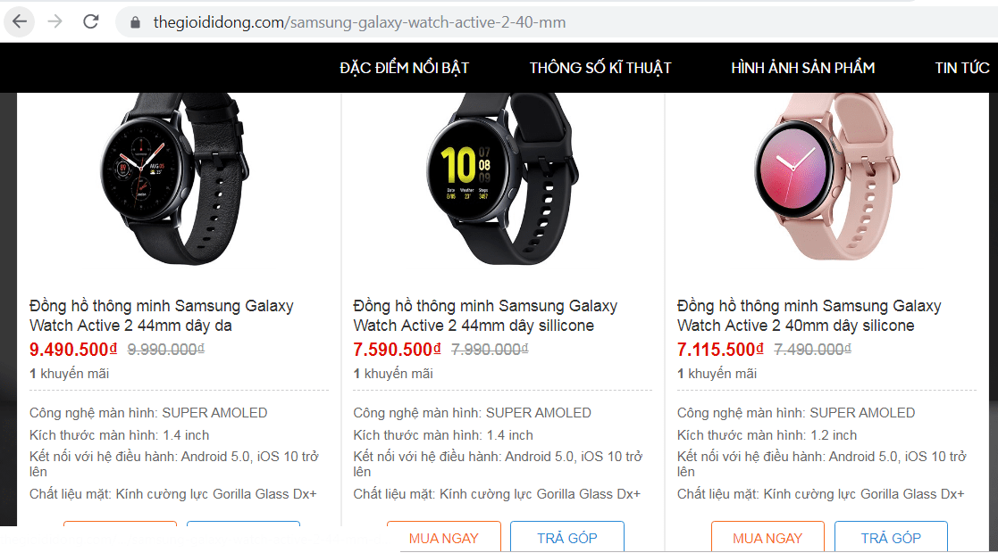 3 tiêu chí hàng đầu khi lựa chọn nơi mua đồng hồ Galaxy Watch Active 2 14