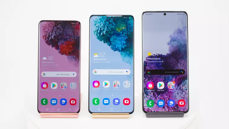 Nhà Samsung tiếp tục “oanh tạc" danh sách này với 3 dòng Galaxy S20, S20 Plus và S20 Ultra. Sarah Tew/CNET