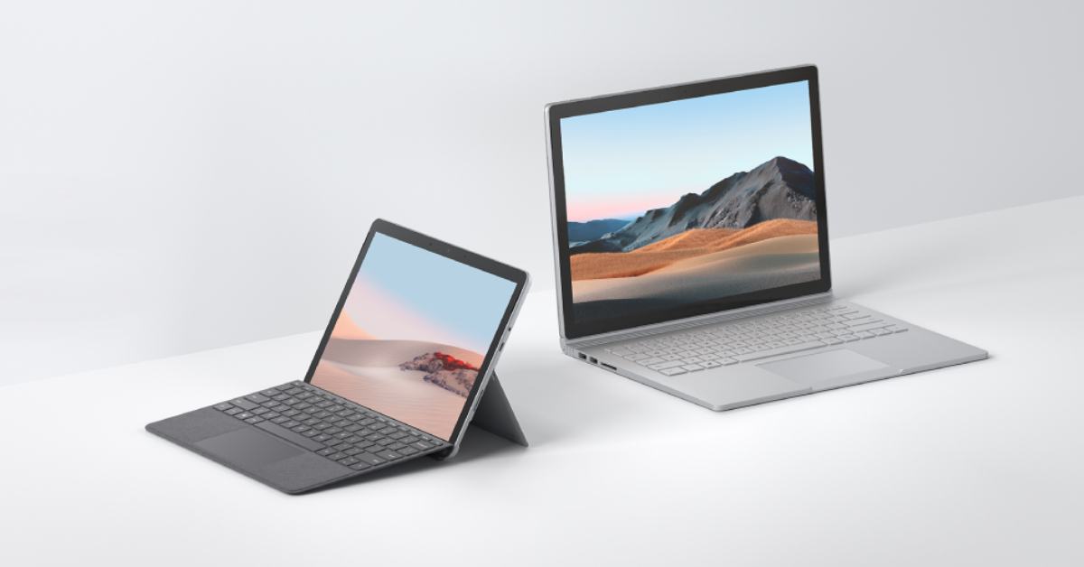 Surface Book và Surface Go.