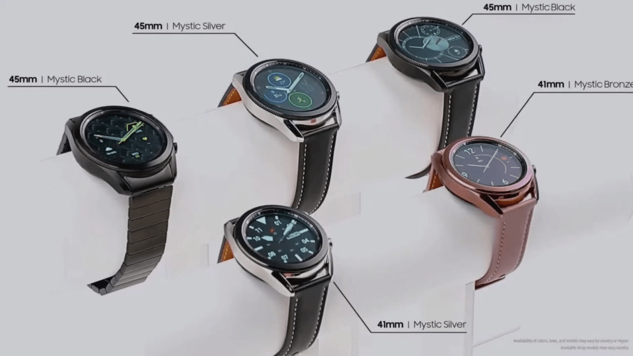Thiết kế Galaxy Watch 3 đa dạng về kích thước, màu sắc và chất liệu