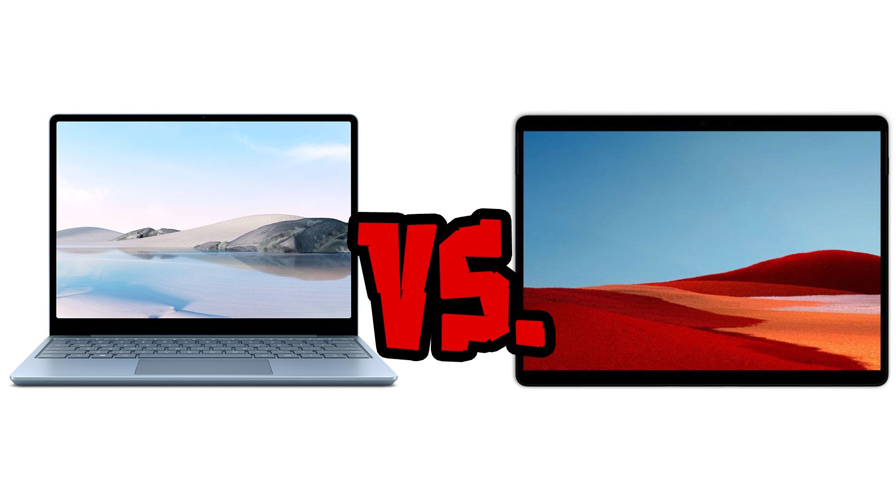 so sánh 2 dòng máy Surface Laptop Go vs Surface Pro X