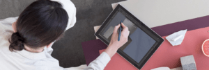 Surface pen 2017 sở hữu khả năng viết và vẽ nét đậm nhạt gần như là bút thật