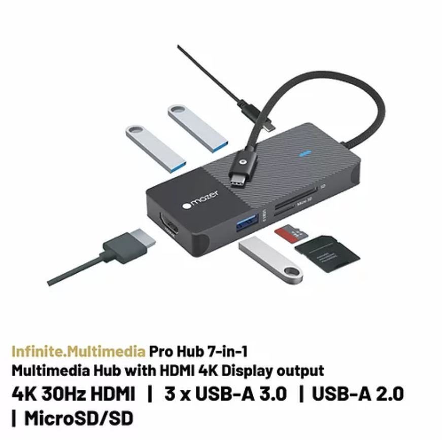 Mazer - Cổng chuyển đổi Infinite HUB 7 in 1 USB-C 3