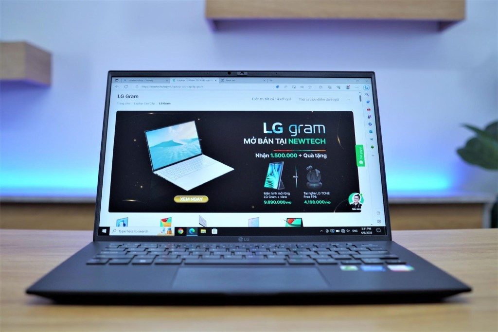 LG Gram 16 inch i5 16GB 512GB (2023) - 16ZD90R-G.AX55A5 8 LG Gram 16 thiết kế thời thượng, sang trọng