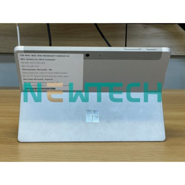 Thiết mặt sauLaptop Surface GO 4415Y/4GB/128GB LN like new