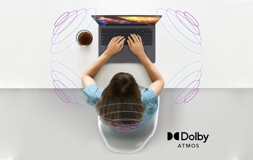 LG Gram 16 inch i5 16GB 512GB (2023) - 16ZD90R-G.AX55A5 11 Dolby Atmos cung cấp âm thanh vòm 3D cho việc xem phim, chơi game