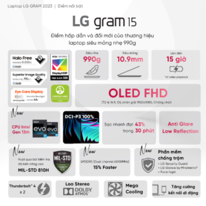 LG Gram 15.6 inch 16GB 512GB (ULTRA SLIM)