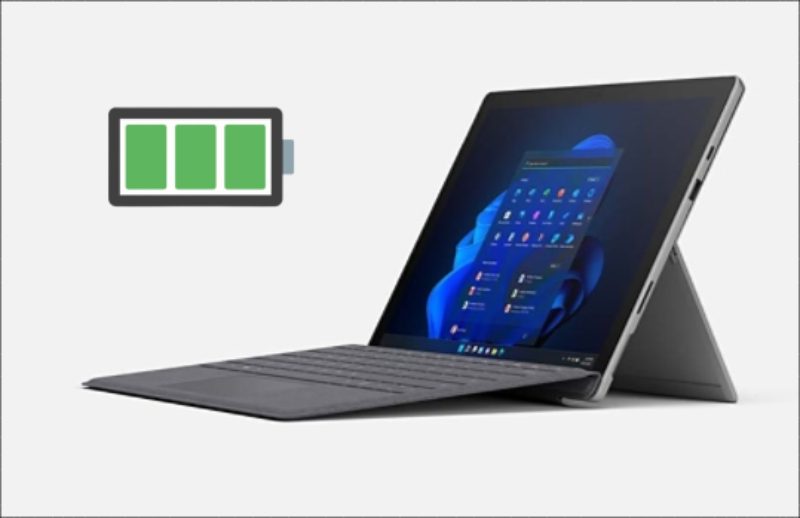 Surface Pro 7 Plus cho thời gian sử dụng pin lên đến 10.5 giờ