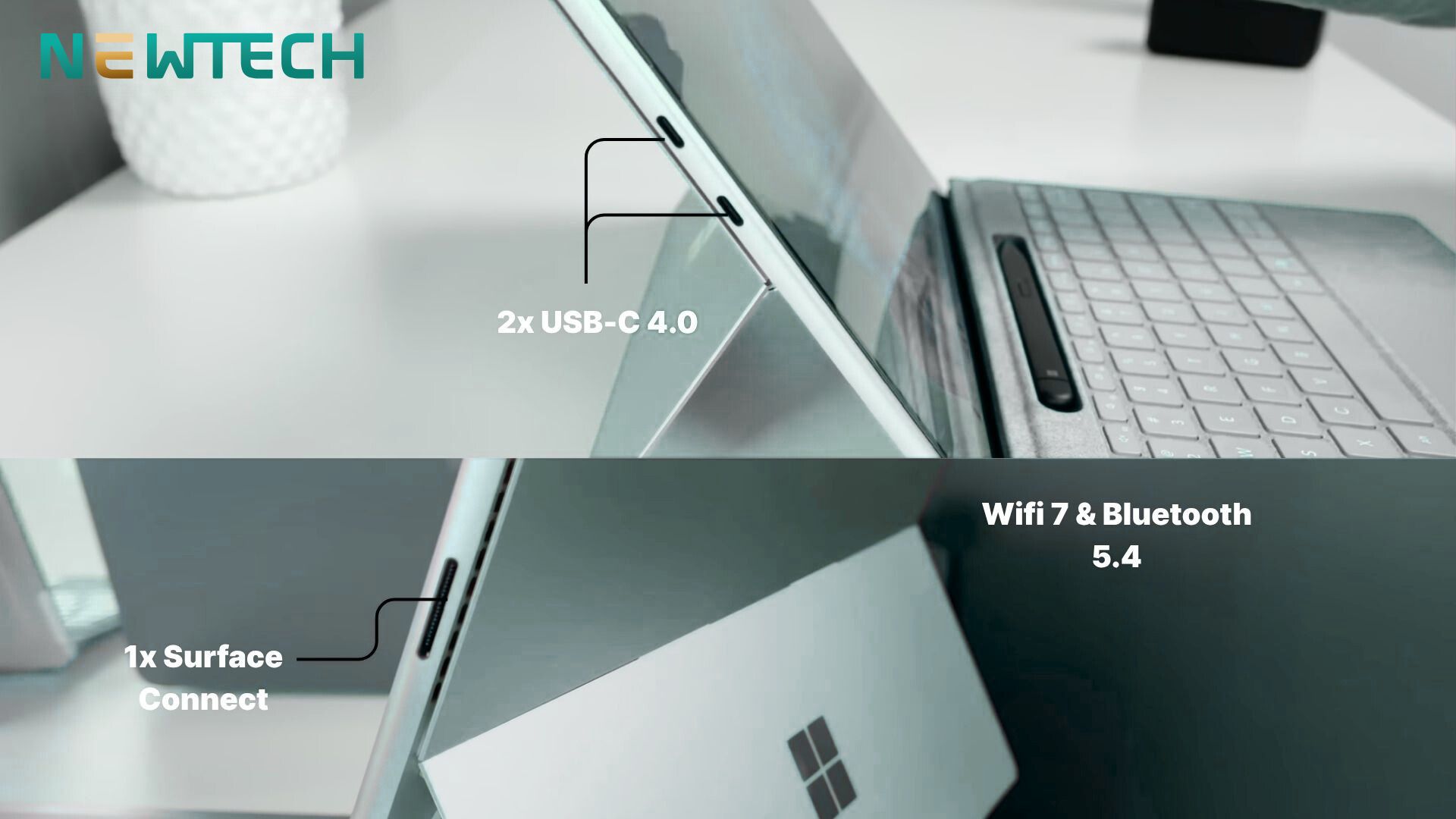 Surface Pro 11 5G Snapdragon X Plus 16GB 256GB 11 Cổng kết nối đủ đáp ứng đa số nhu cầu của người dùng cơ bản