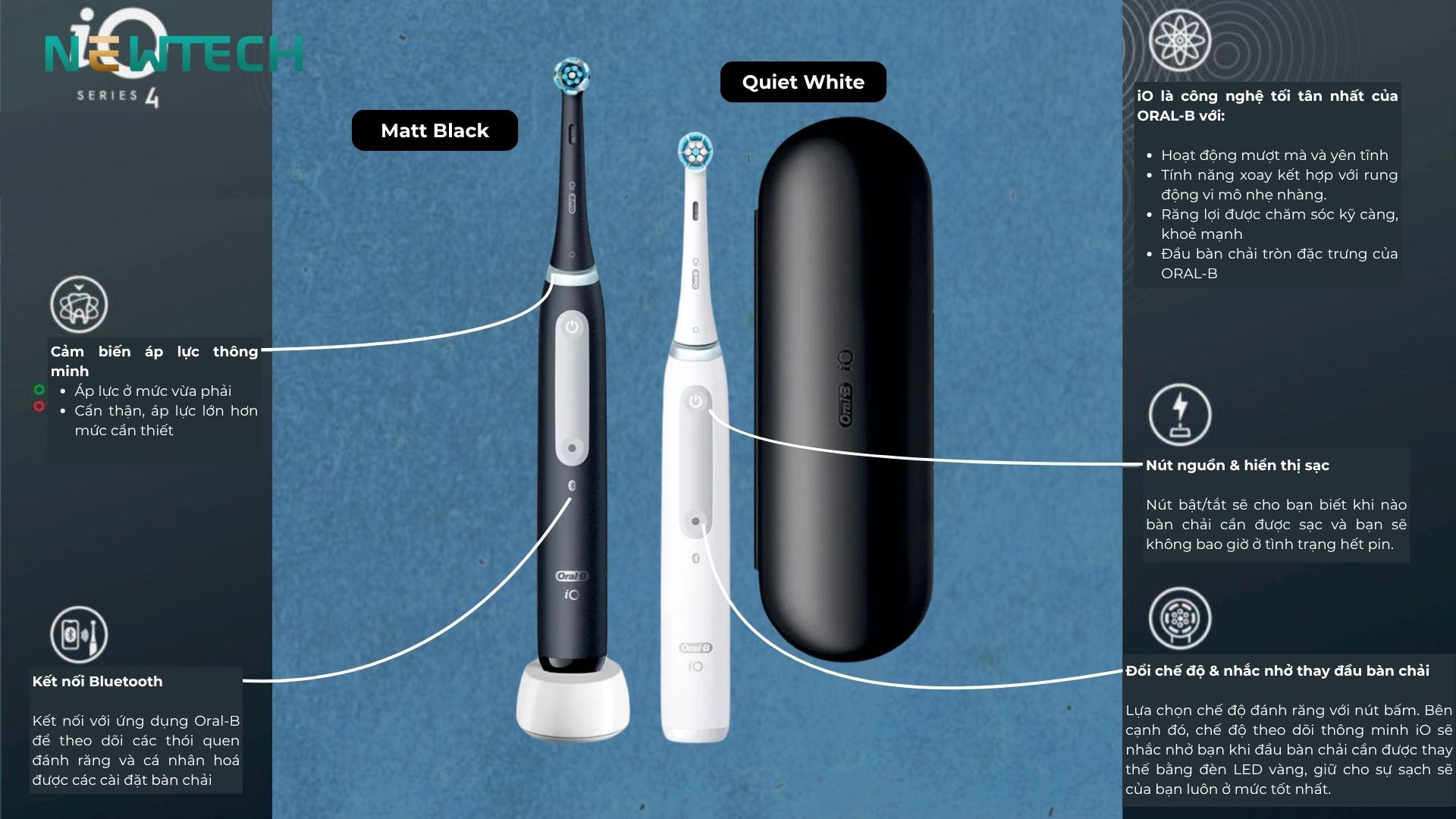 Bàn chải điện Oral-B iO Series 4 Chính Hãng 12 Bàn chải điện Oral-B iO Series 4 Chính Hãng