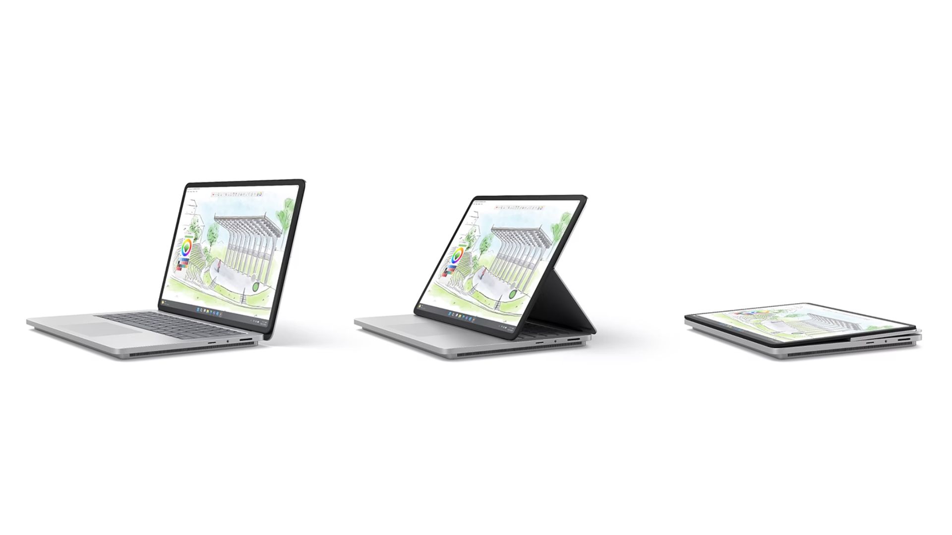 Surface laptop Studio 2 với 3 chế độ gập mở linh hoạt