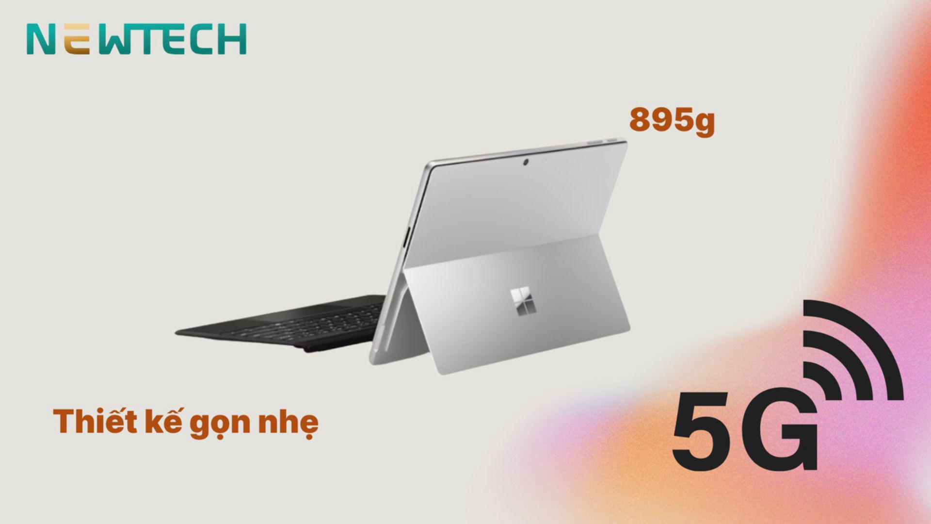 Thiết kế gọn nhẹ và tiên tiến của Surface Pro 11 5G