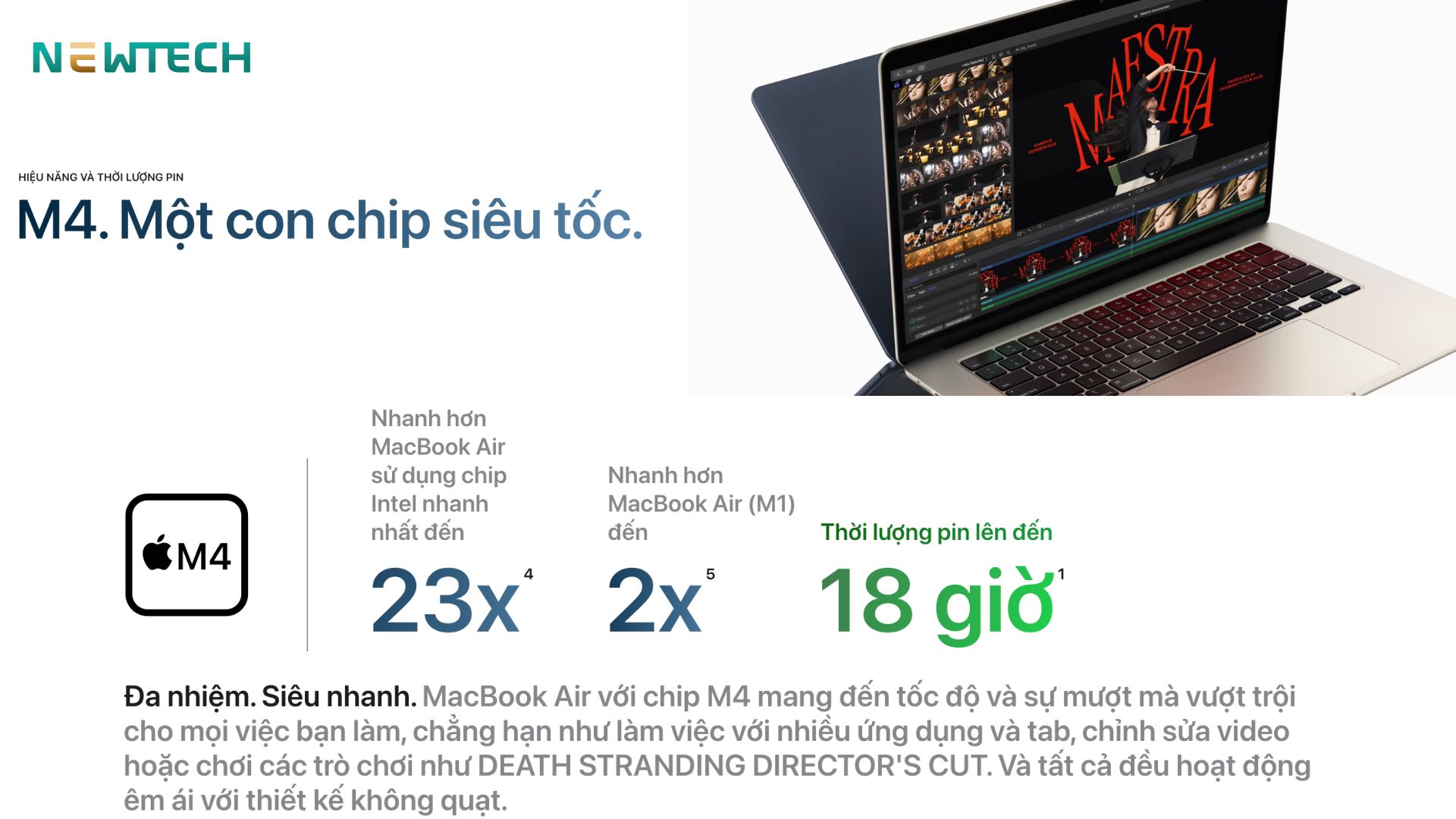 Hiệu năng vượt trội và thực sự ấn tượng trên chip M4