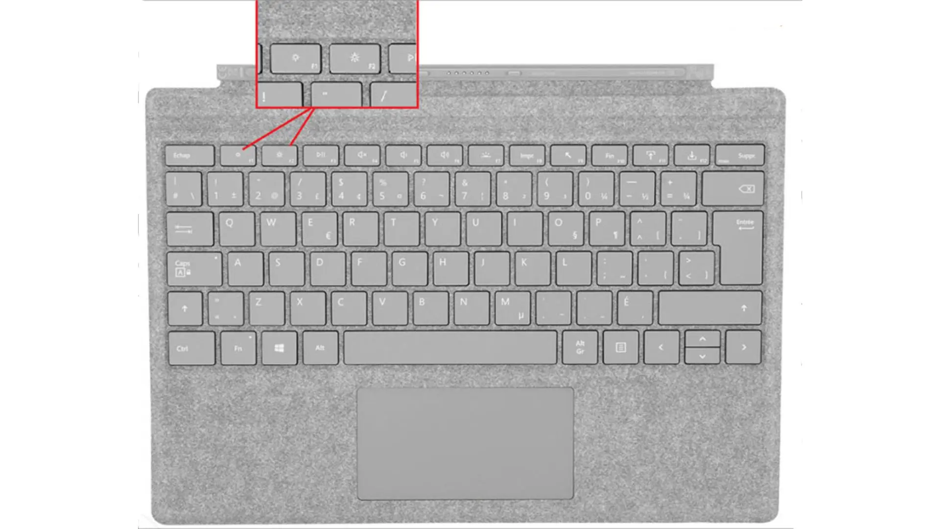 Cách sử dụng bàn phím Surface dễ dàng 12 Bàn phím có đèn nền, sử dụng trong điều kiện thiếu sáng