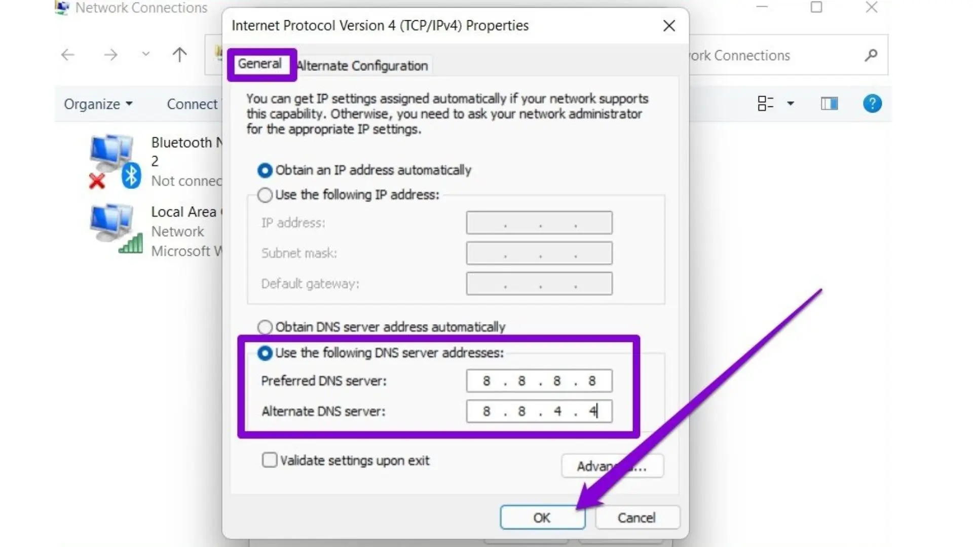 9 cách tăng tốc độ Wifi cho laptop Win 11 đơn giản! 22 Bước 4 khi thay đổi DNS