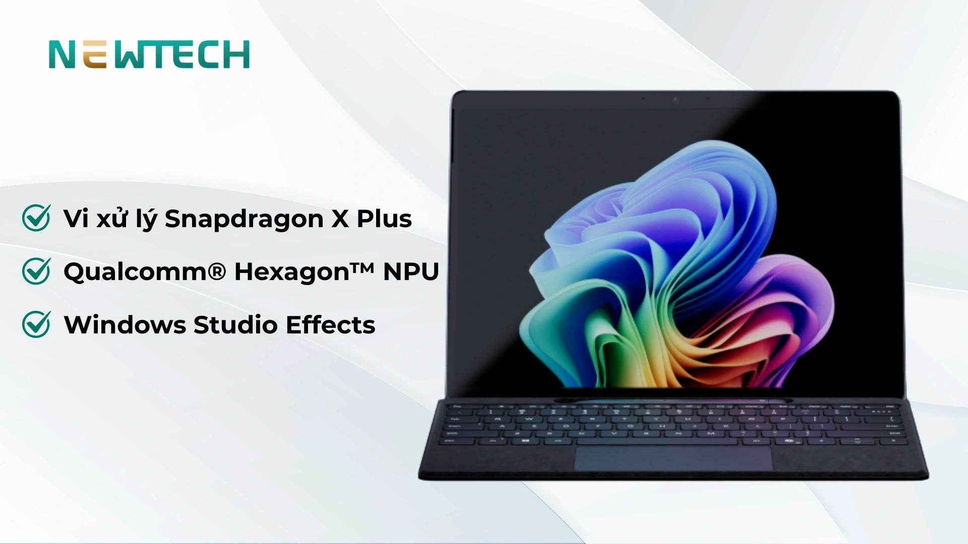 Surface Pro 11 - Snapdragon X Plus 16GB/512GB (Refurbished) 12 Cấu hình vượt trội nhờ chip Snapdragon X Plus hiện đại