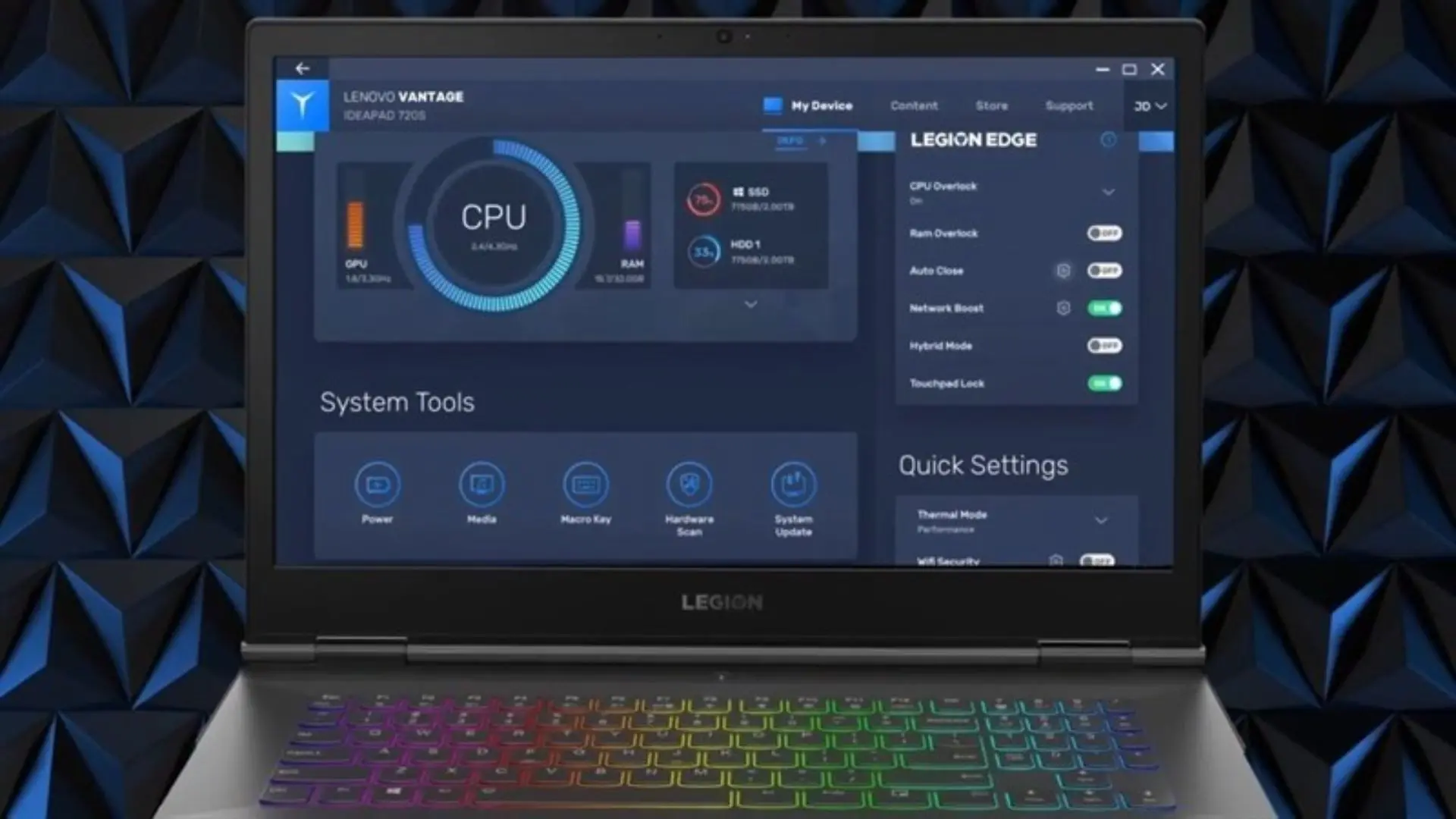 Lenovo Vantage là gì? Có cần thiết cho laptop không? 8 Lenovo Vantage nâng cao tốc độ khung hình với các tính năng ép xung phần cứng