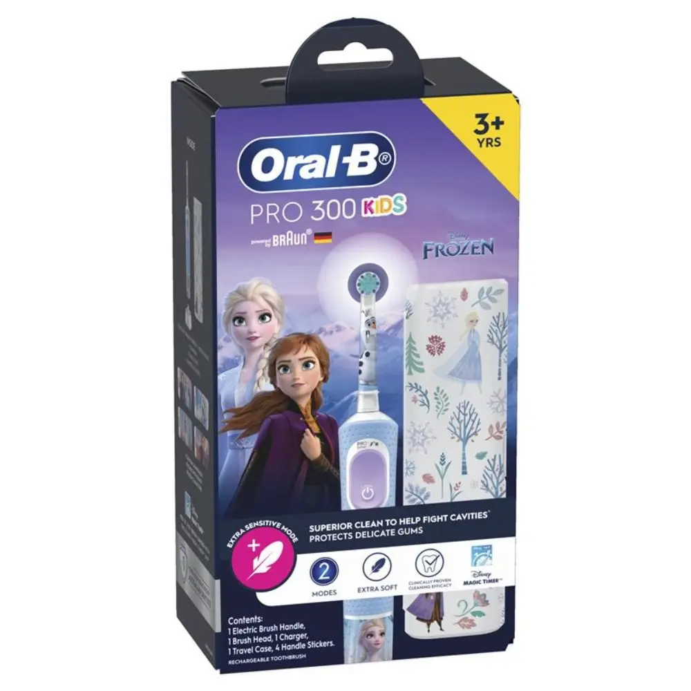 Bàn chải điện trẻ em Oral-B Pro 300 Kids - Chính Hãng 2 Bàn chải điện trẻ em Oral-B Vitality Kids – Chính Hãng (Sao chép) – Oral-B Vitality Frozen tuổi 3+ (Hồng-Xanh)