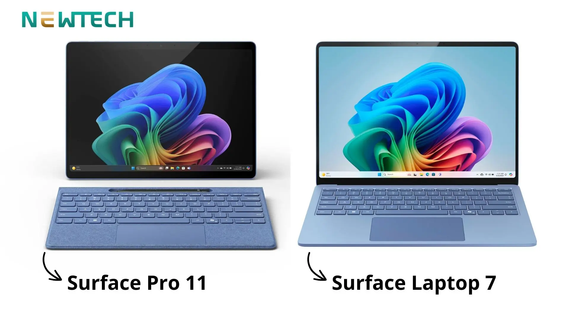 So sánh Surface Pro 11 và Surface Laptop 7: Siêu phẩm ra mắt 2024, nên chọn máy nào? 2 Surface Pro 11 tùy chọn màn LCD và OLED, Surface Laptop 7 tùy chộn màn hình 13.8 và 15 inch