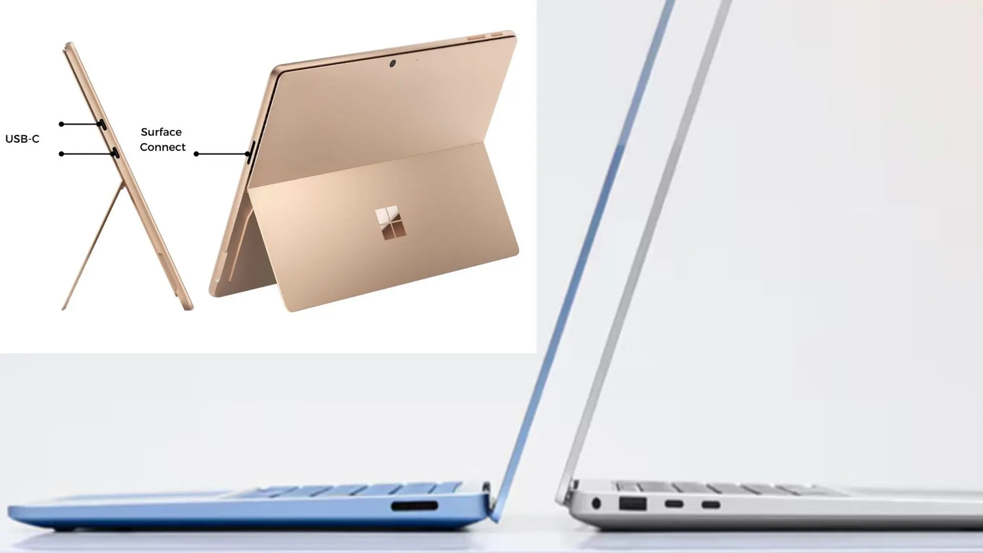 So sánh Surface Pro 11 và Surface Laptop 7: Siêu phẩm ra mắt 2024, nên chọn máy nào? 7 Surface Laptop 7 có đa dạng cổng kết nối hơn Surface Pro 11
