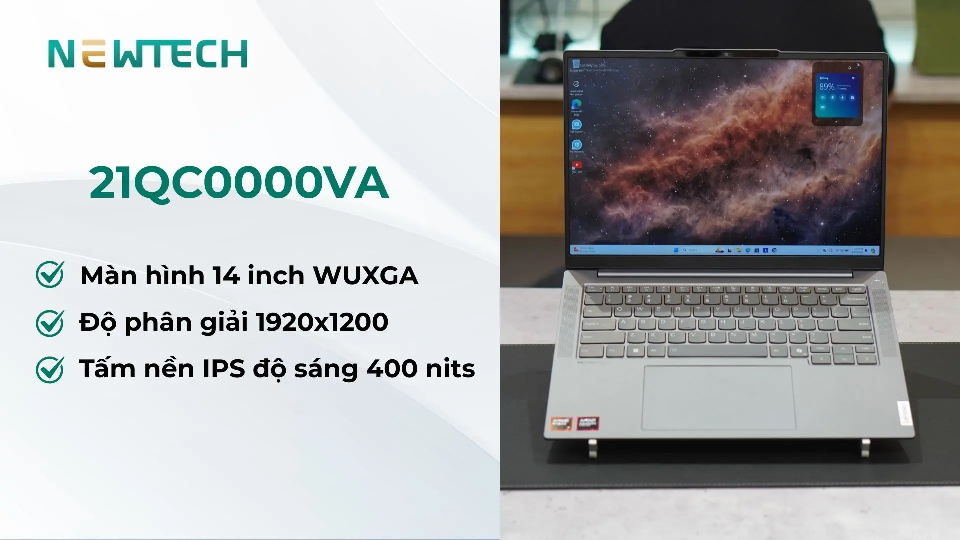 Màn hình WUXGA hiển thị sắc nét