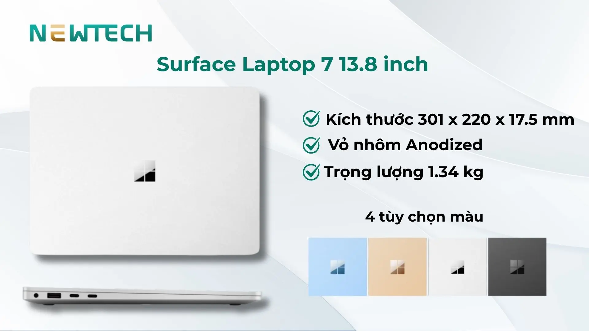 Thiết kế vỏ nhôm hiện đại, tinh tế