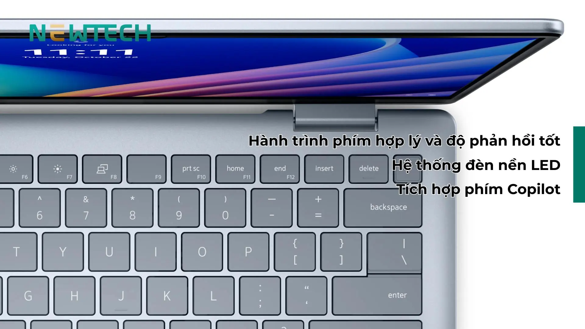 Bàn phím có đèn nền, dễ sử dụng