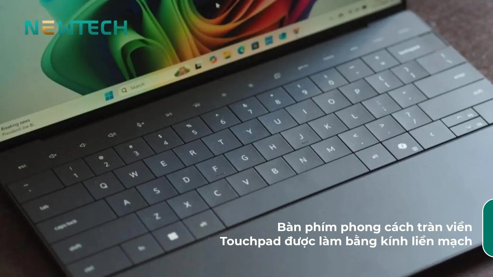 Dell XPS 9345 13.4 inch Snapdragon X Elite 32GB 1TB QHD+ New 28 Bàn phím êm cho trải nghiệm gõ lâu dài
