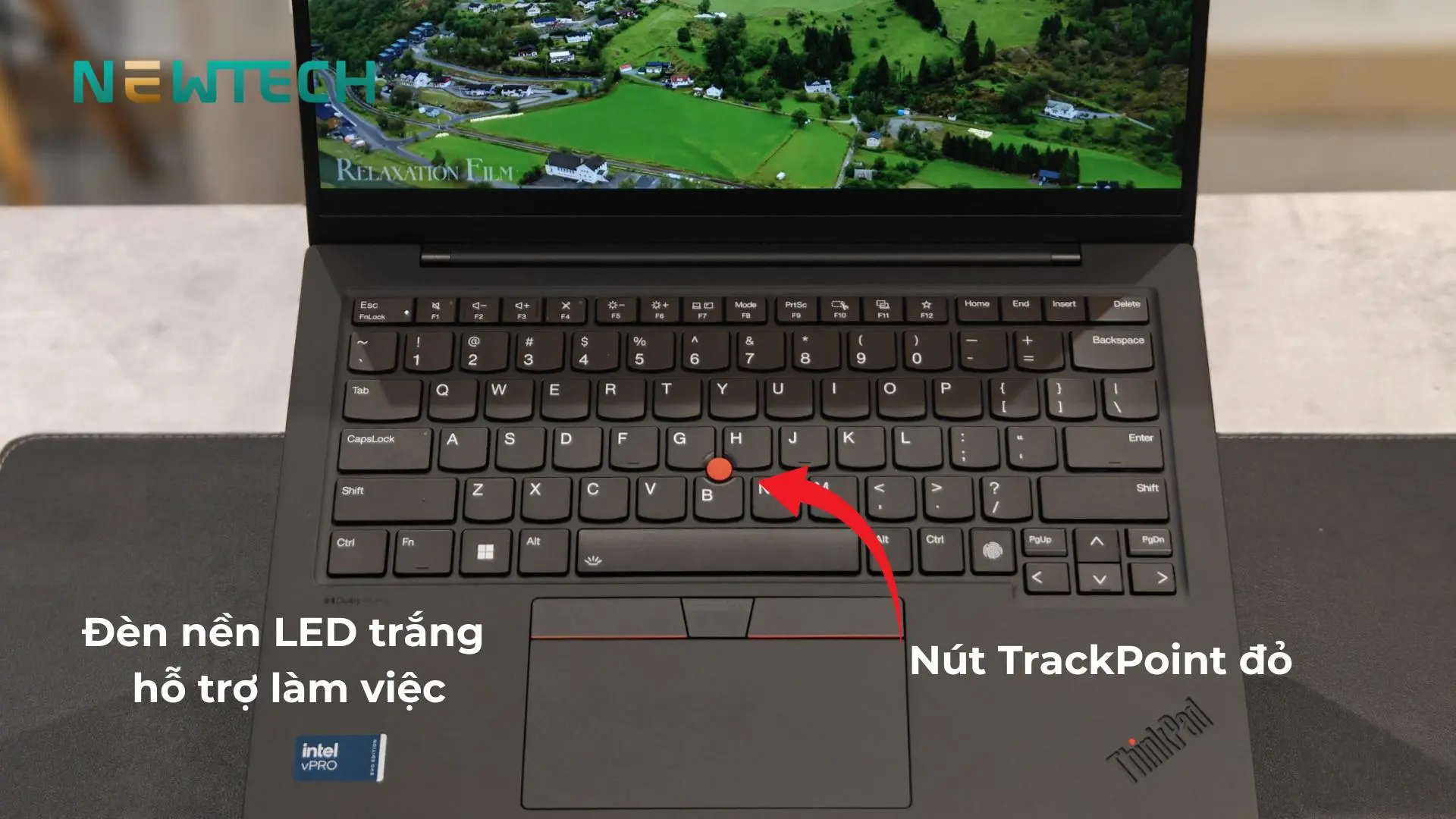 Lenovo ThinkPad X1 Carbon Gen 13 14 inch Aura Edition Ultra 7 255H/32GB/512GB WUXGA Win 11 (21NX0039VN) 17 Bàn phím thoải mái khi gõ lâu