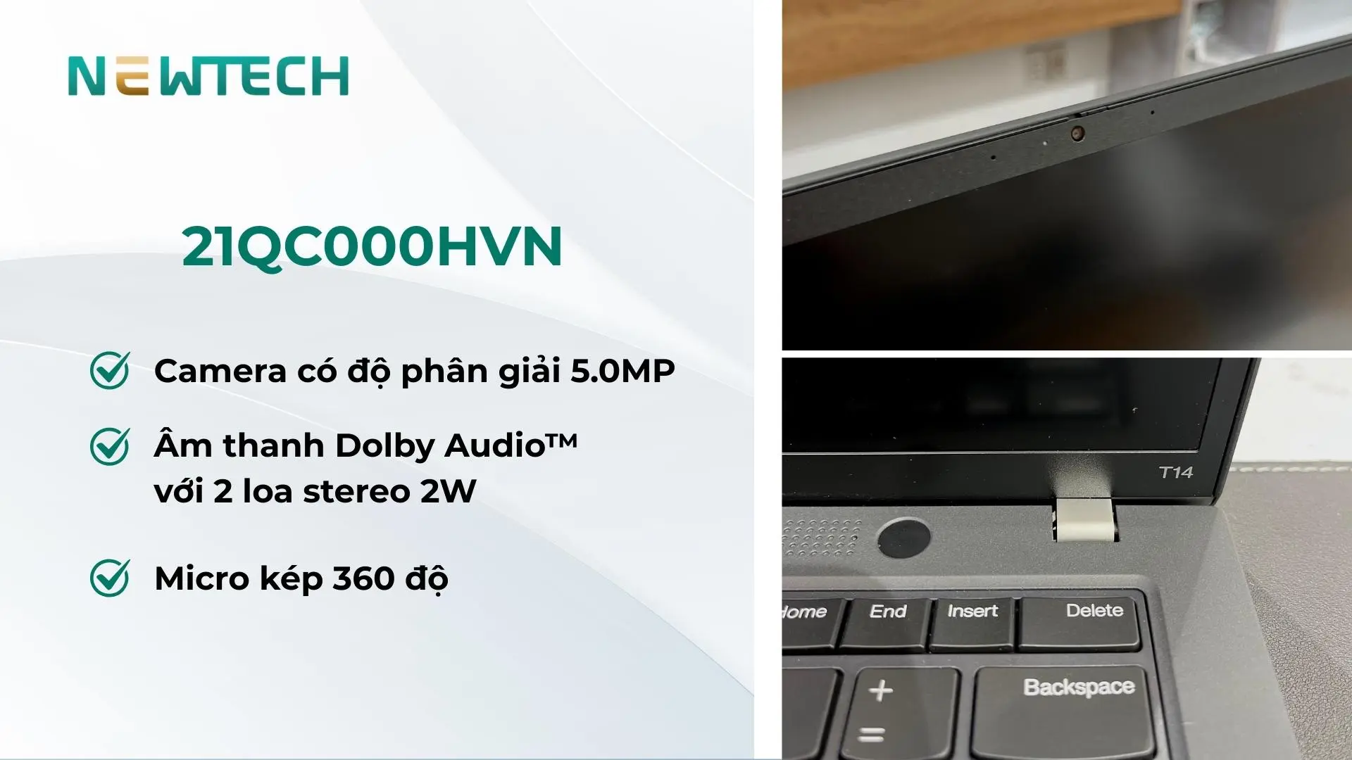 Camera FHD và âm thanh Dolby cho họp online chất lượng
