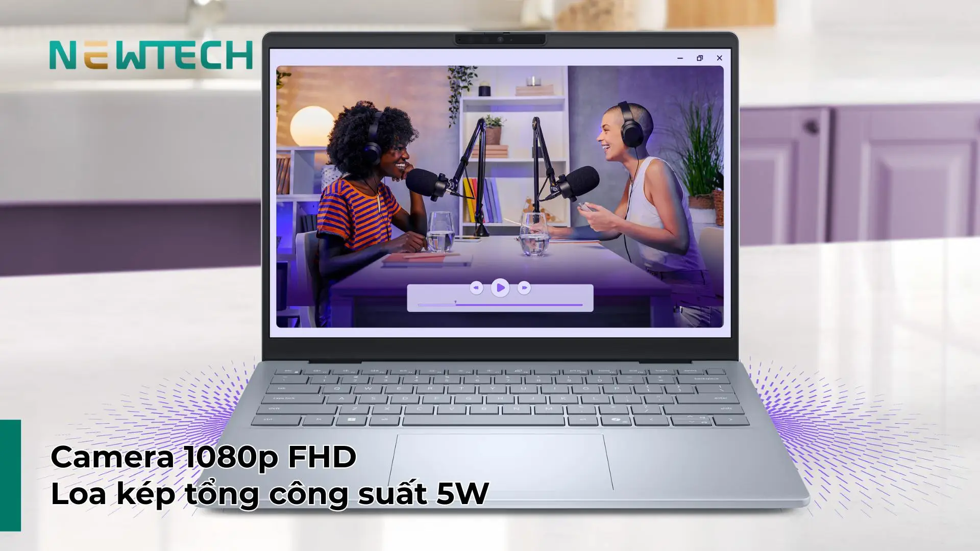 Camera FHD và hệ thống âm thanh rõ ràng