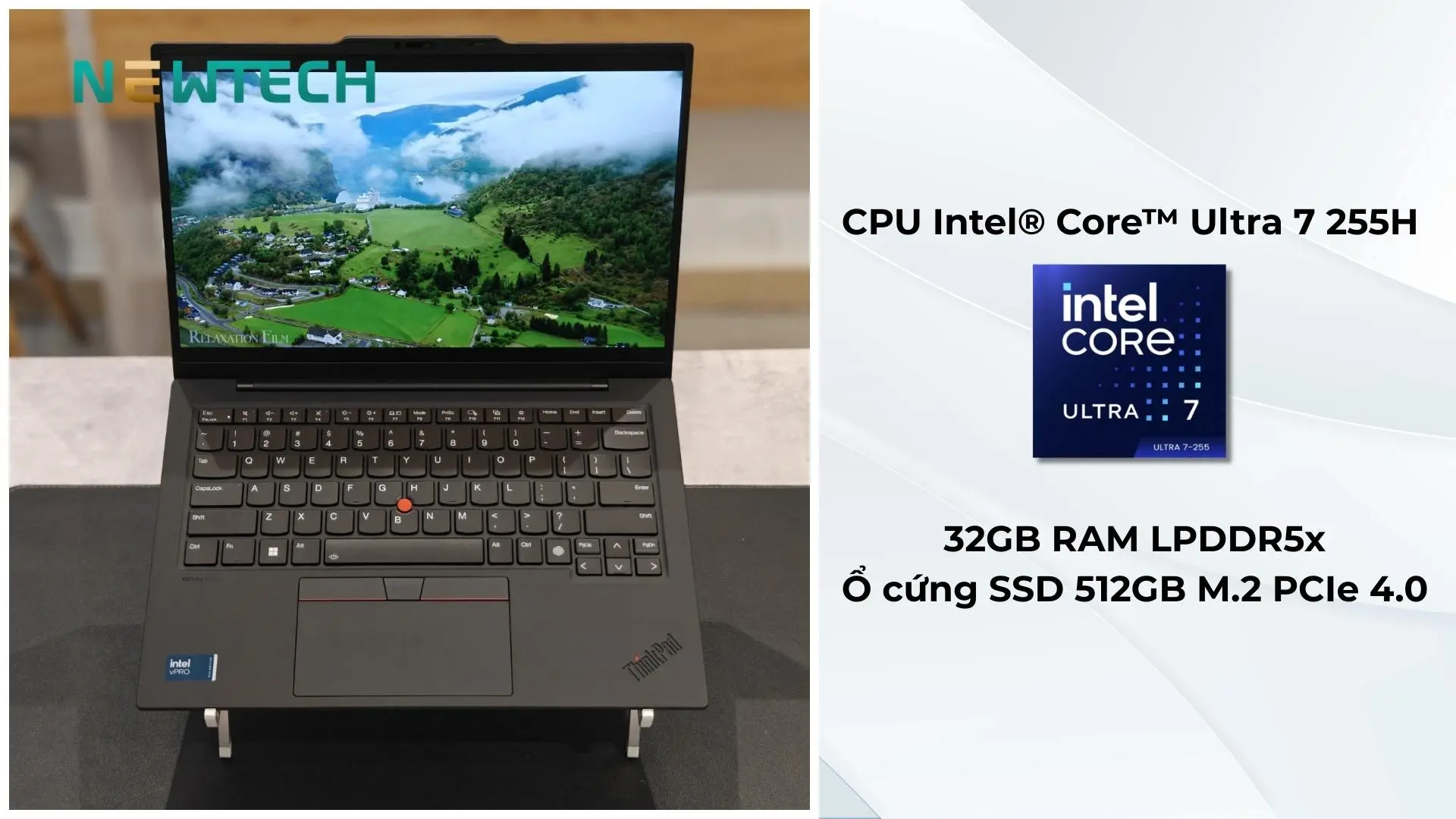 Lenovo ThinkPad X1 Carbon Gen 13 14 inch Aura Edition Ultra 7 255H/32GB/512GB WUXGA Win 11 (21NX0039VN) 12 Cấu hình ổn định cho công việc văn phòng