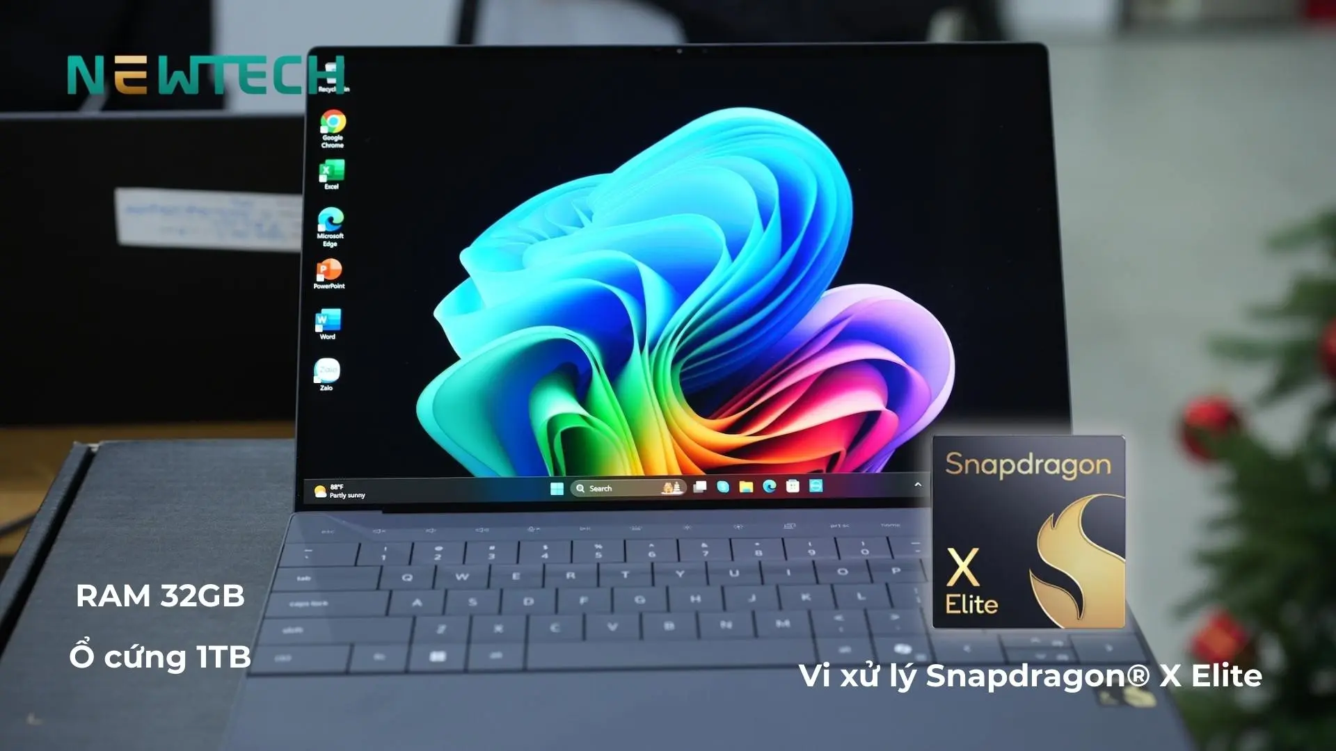 Chip X Elite cùng RAM 32GB cho hiệu năng cao