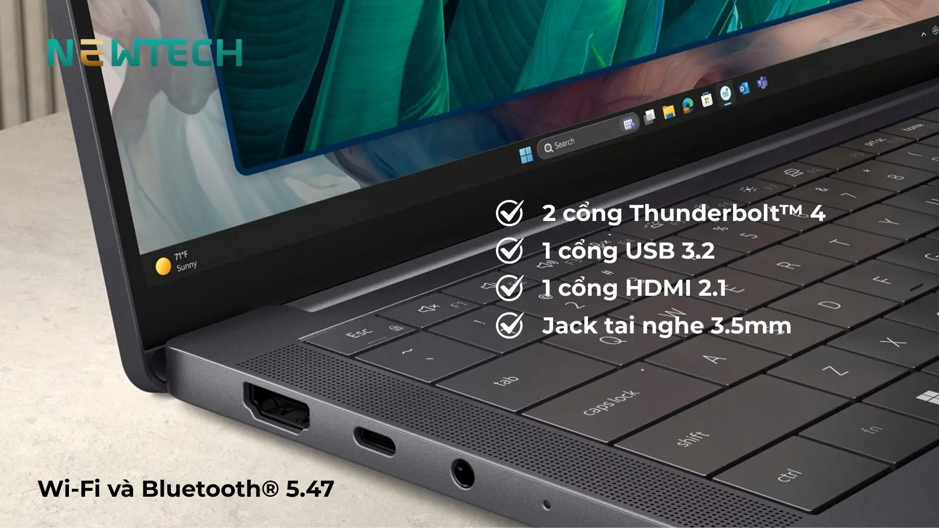 Cổng kết nối USB-C, Thunderbolt, HDMI đầy đủ