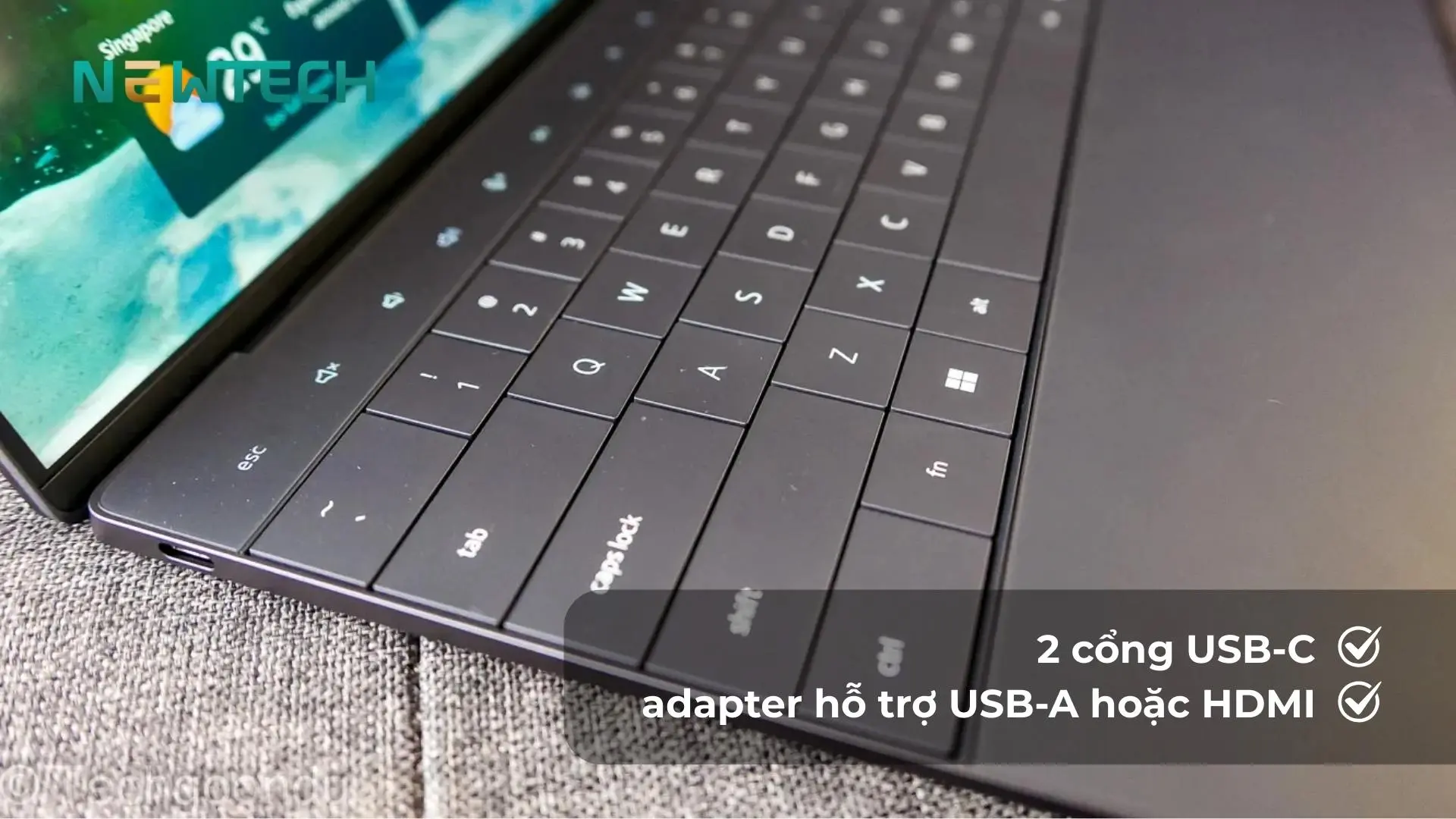 Dell XPS 9345 13.4 inch Snapdragon X Elite 16GB 512GB 3K OLED New 27 Cổng kết nối USB C tốc độ truyền nhanh