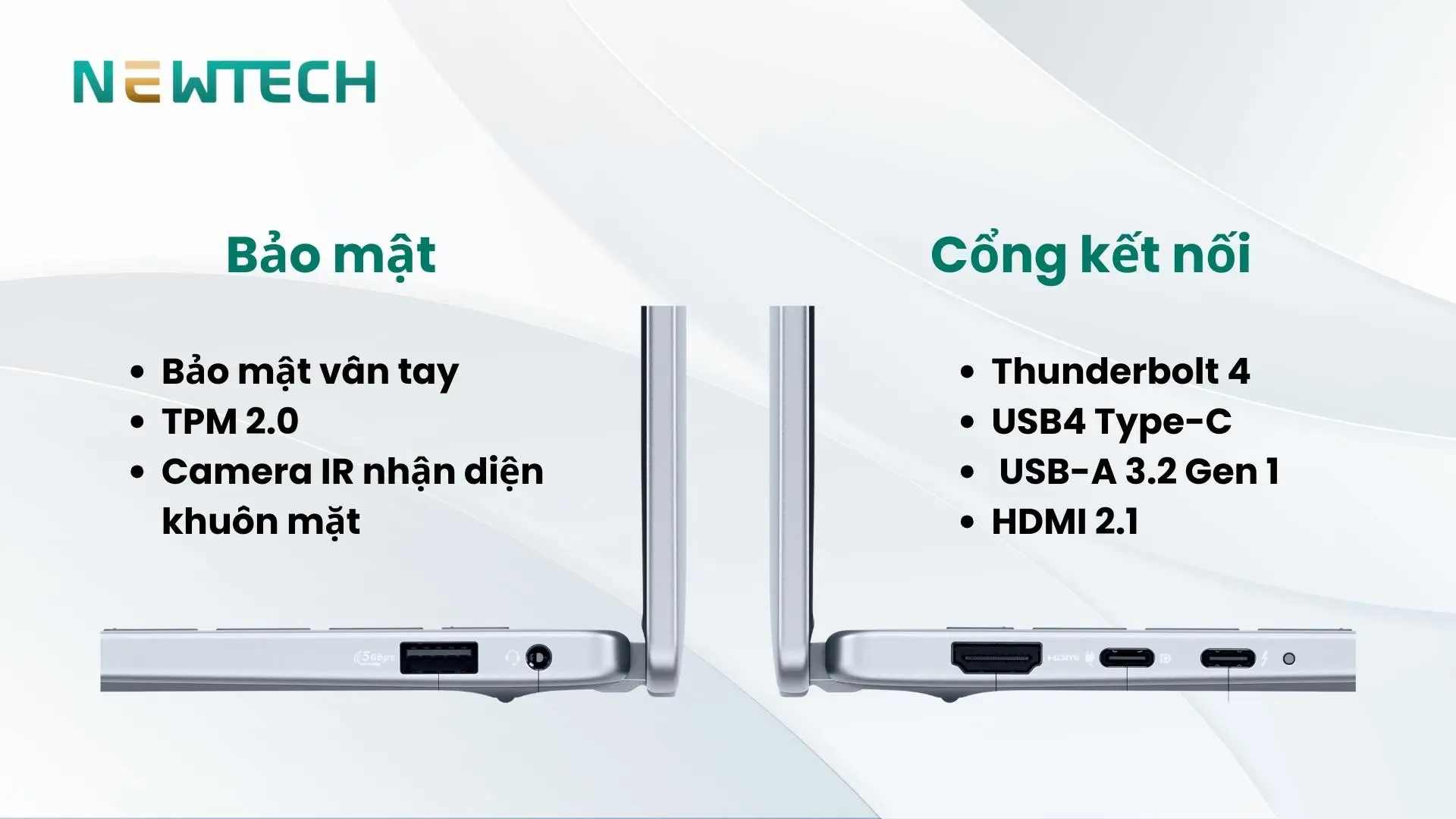 Cổng kết nối và Độ bảo mật Laptop Dell Plus