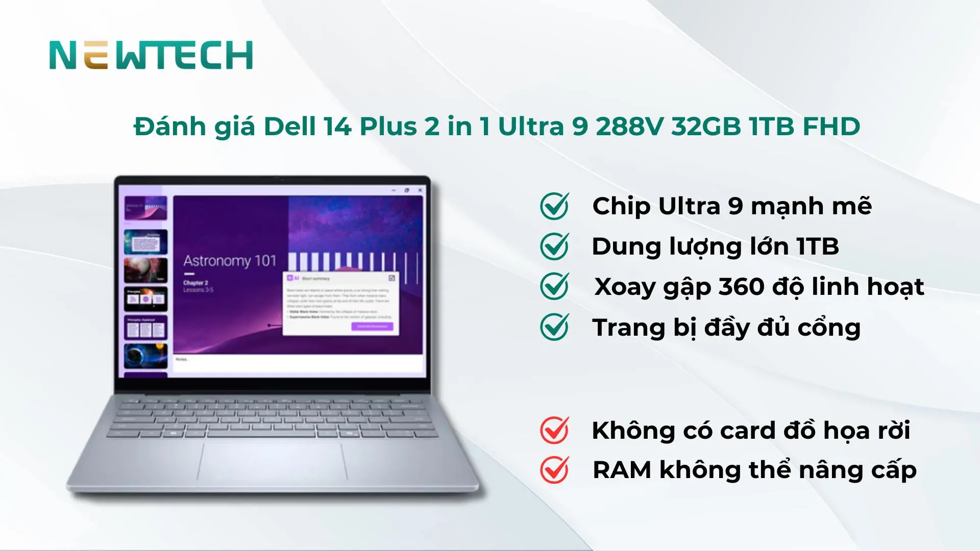 Dell 14 Plus 2 in 1 Ultra 9 288V 32GB 1TB 14" FHD+ Touch New 20 Đánh giá laptop Dell 14 Plus 2 in 1 Ultra 9 288V 32GB 1TB FHD