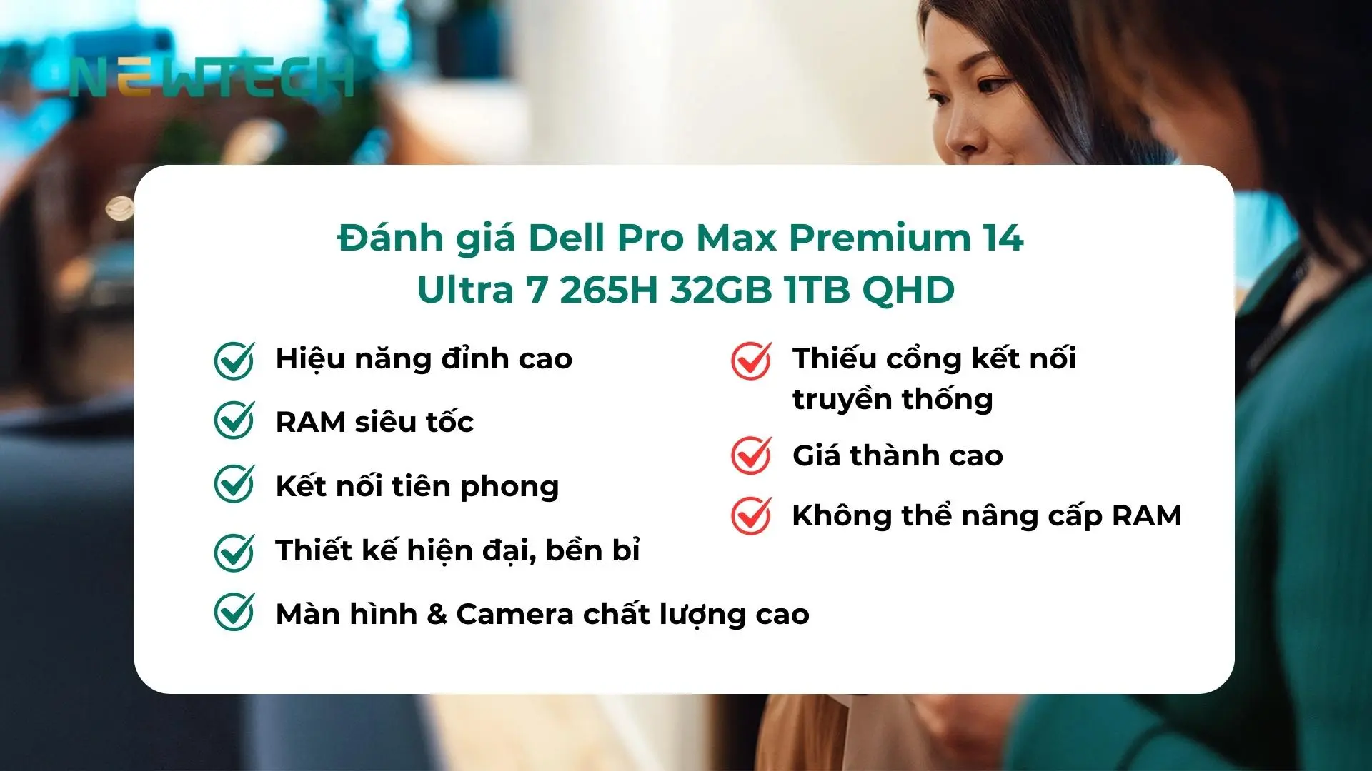 Đánh giá laptop Dell Pro Max Premium 14 Ultra 7 265H 32GB 1TB QHD