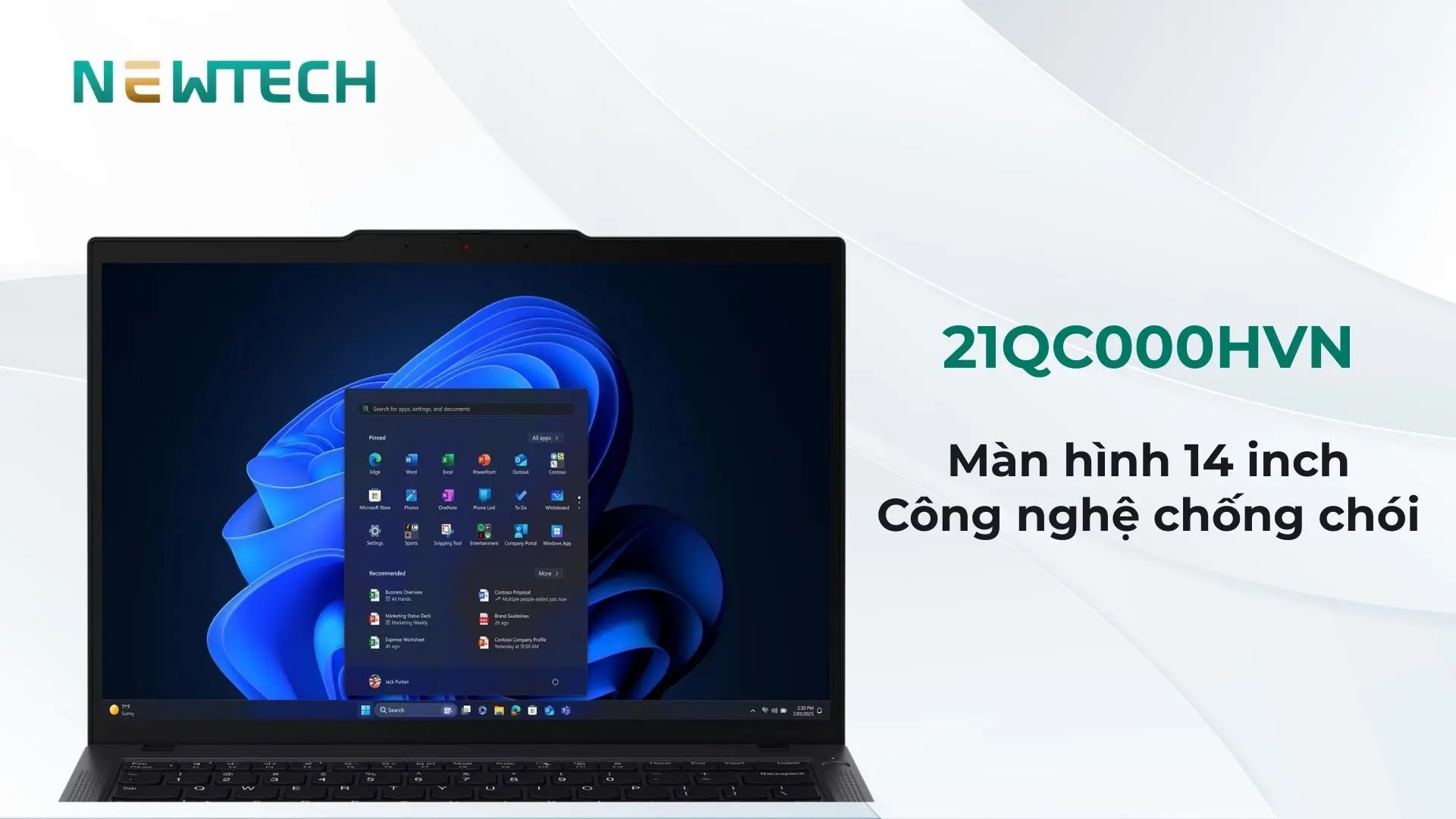 Màn hình 14" WUXGA chống chói, hiển thị sắc nét