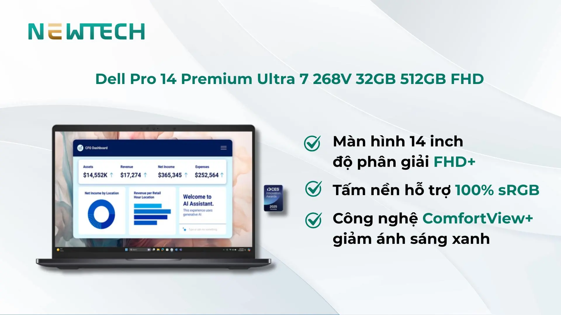 Màn hình FHD hiển thị rõ ràng