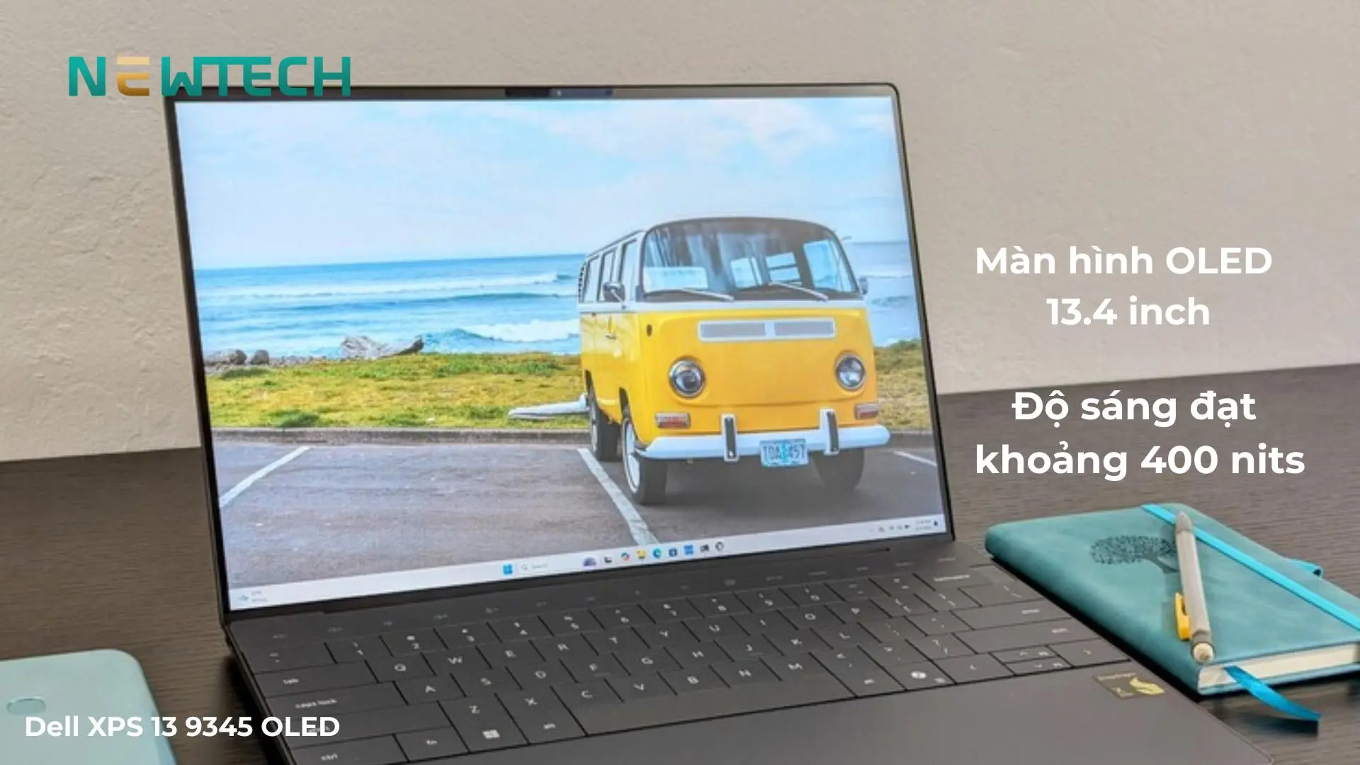 Dell XPS 9345 13.4 inch Snapdragon X Elite 16GB 512GB 3K OLED New 23 Màn hình OLED 13.4 inch độ sâu màu cao