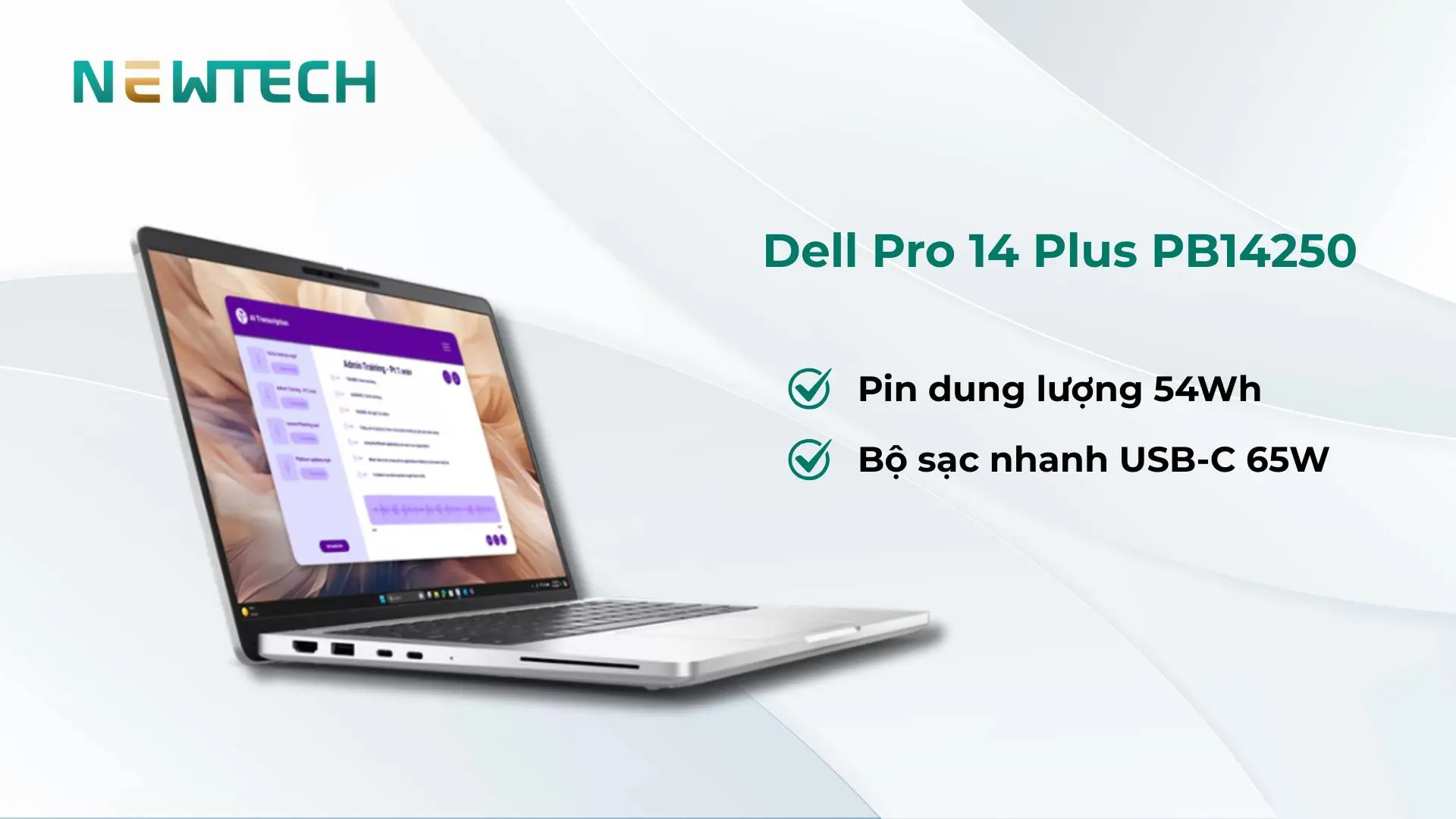 Pin 54Wh tối ưu cho công việc dài giờ