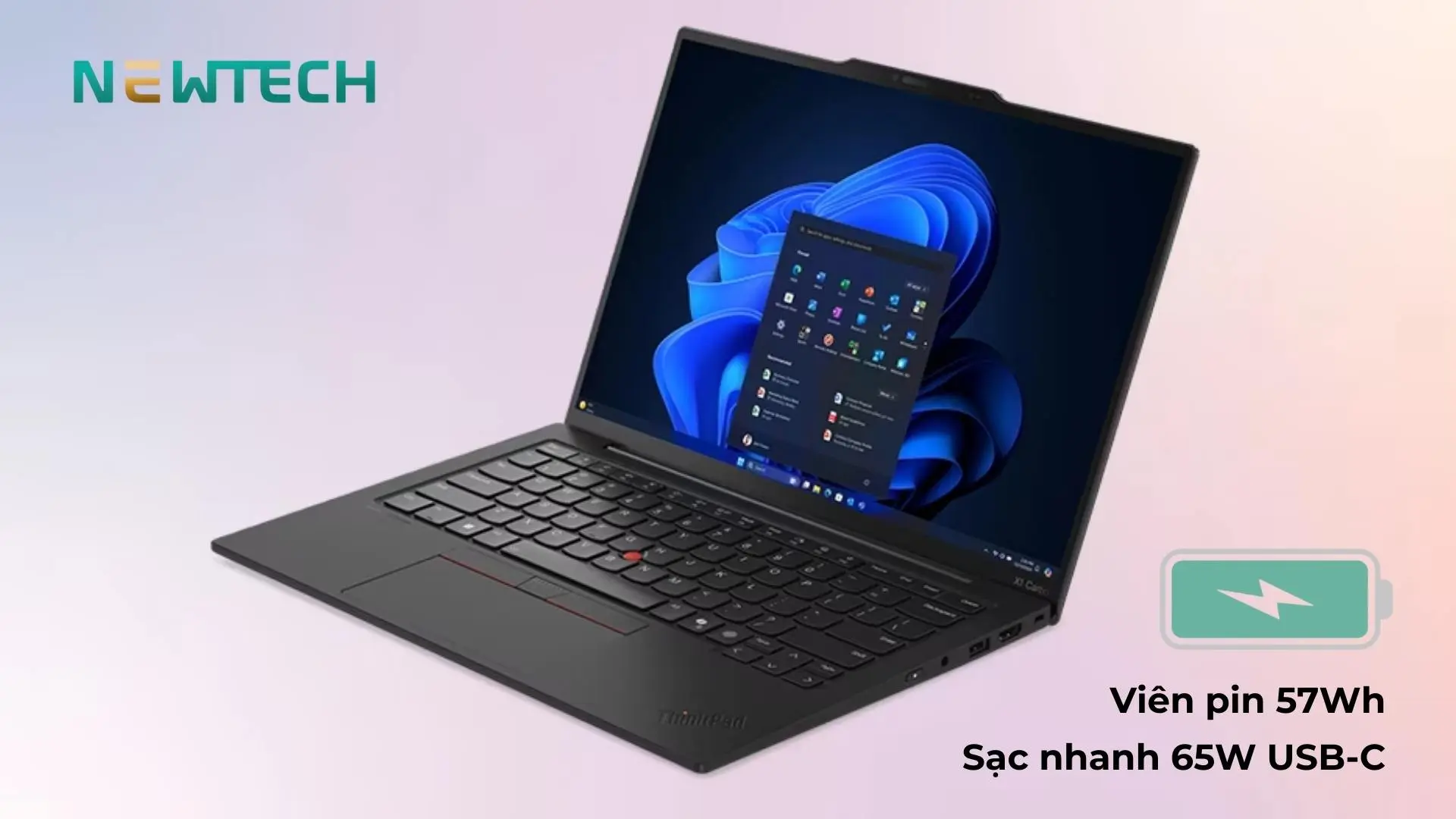Lenovo ThinkPad X1 Carbon Gen 13 14 inch Aura Edition Ultra 7 255H/32GB/512GB WUXGA Win 11 (21NX0039VN) 13 Pin đủ dùng cả ngày