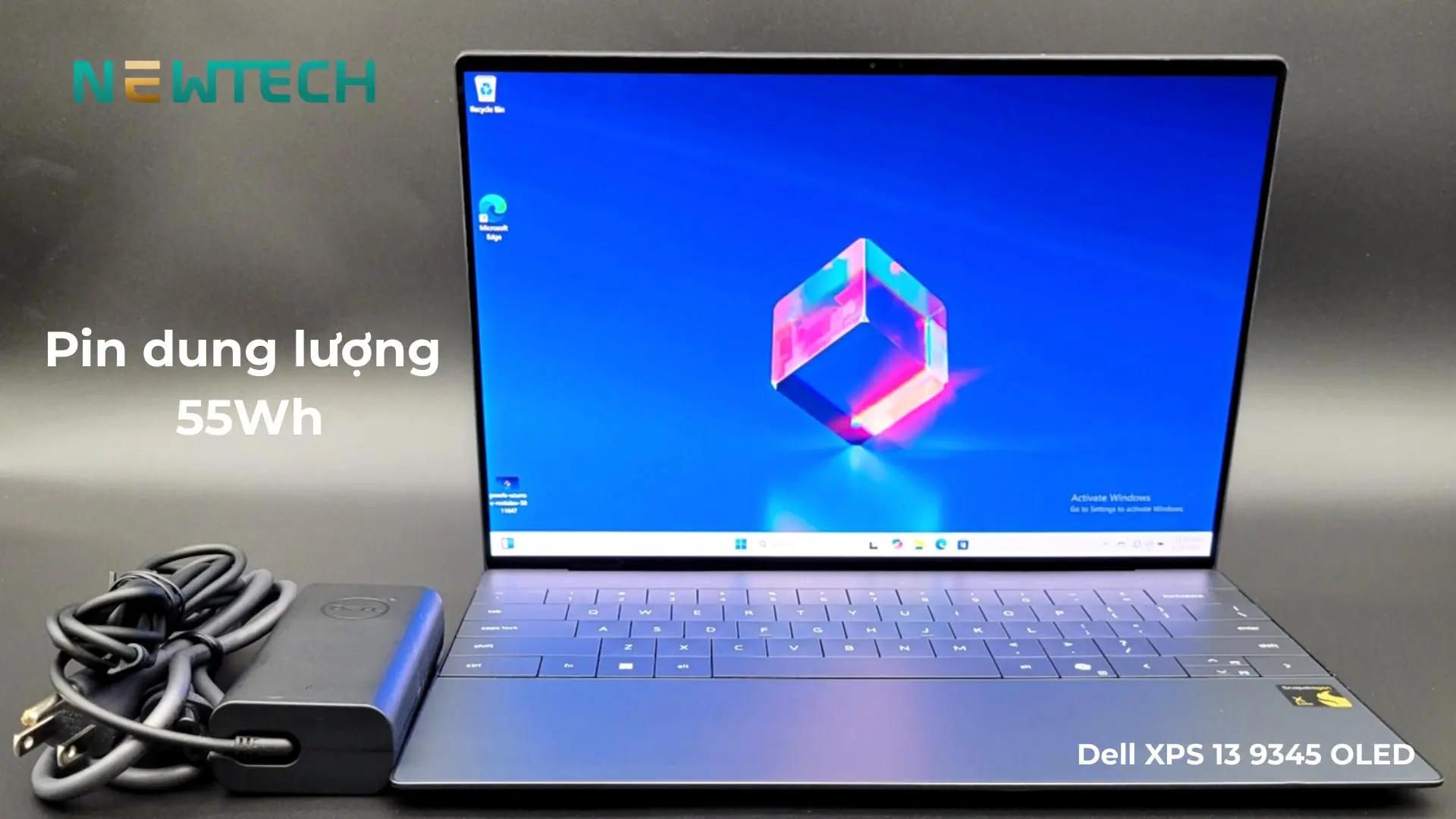 Dell XPS 9345 13.4 inch Snapdragon X Elite 16GB 512GB 3K OLED New 25 Pin lớn cho thời gian dùng liên tục