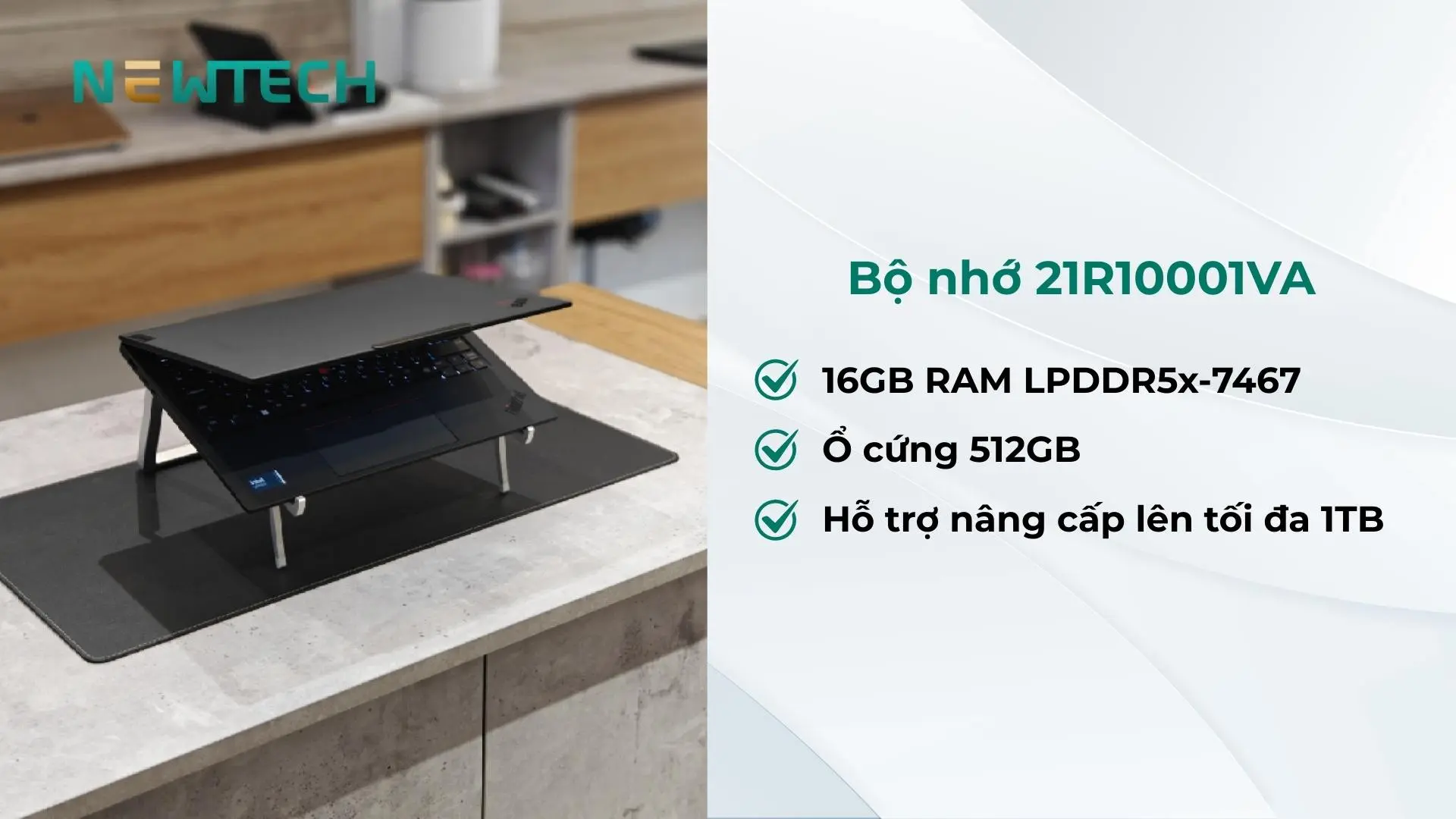 RAM 16GB DDR5x và SSD 512GB cực nhanh