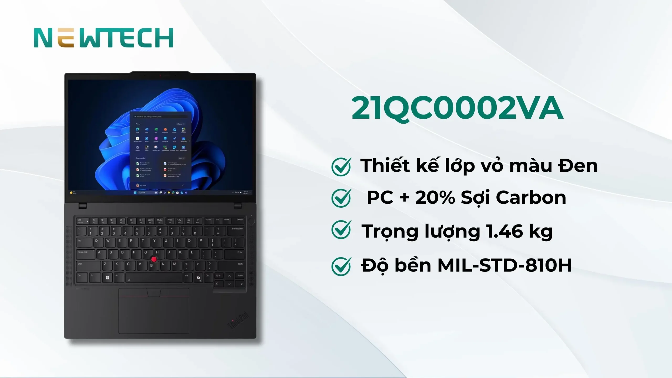 Thiết kế của ThinkPad T14 Gen 6 Ultra 5 225H 24GB 512GB